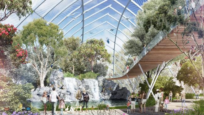 Concept plans for Cleland Wildlife Park redevelopment . Aviary .  Picture: Supplied