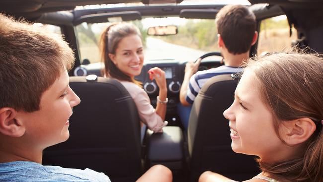 Use car journeys to connect, not spend time on phones. Picture: iStock