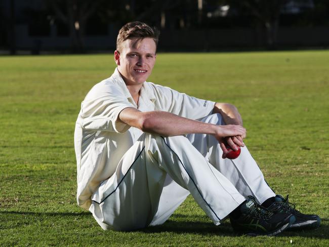 Matt Kuhnemann, 17, when he was selected in the Australian Under 19 cricket team to tour Sri Lanka. Picture: Tim Marsden