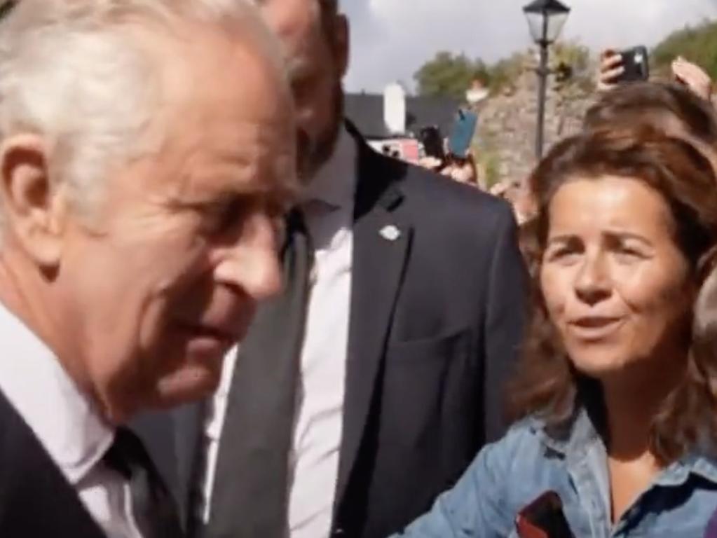 Charles came face-to-face with a heckler who hit out about taxpayer dollars.