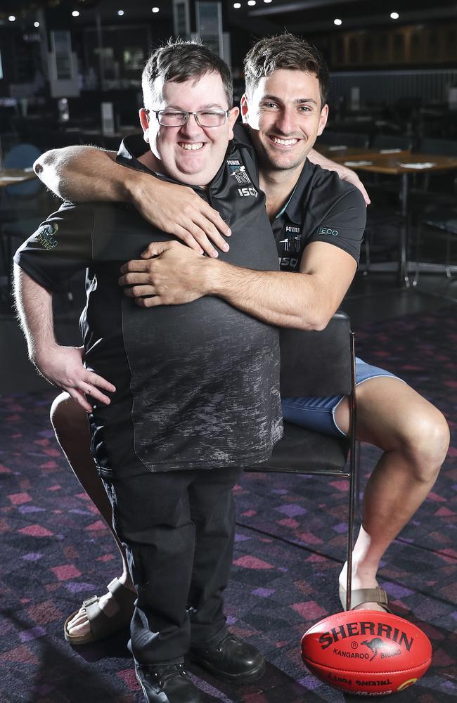 Sam Mayes and his brother Ben who works at The Port Club at Alberton. Picture: Sarah Reed