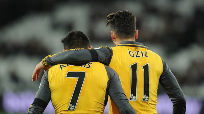 Alexis Sanchez and Mesut Ozil.