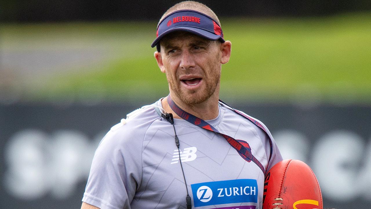 Melbourne coach Simon Goodwin is at the centre of the former club doctor’s allegations. Picture: Mark Stewart