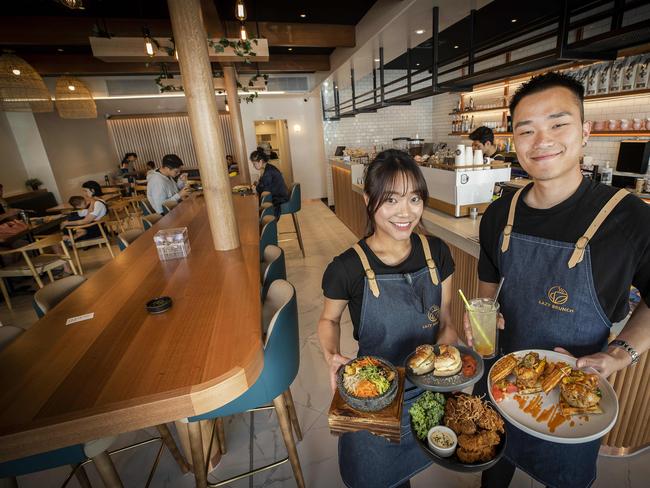 Lazy Brunch, Sharon Lam and her brother Michael Lam at North Hobart. Picture: Chris Kidd