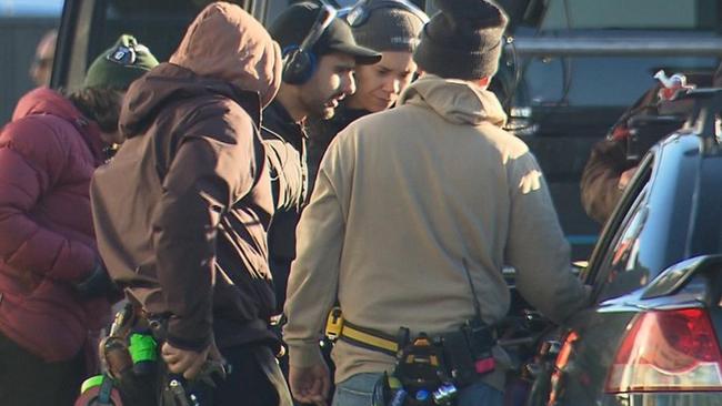 7NEWS has spotted a cast and crew shooting a film at Lightsview. Adelaide’s filmmaking Philippou brothers have returned to their home state to begin filming their latest movie Bring Her Back. Picture: 7 NEWS