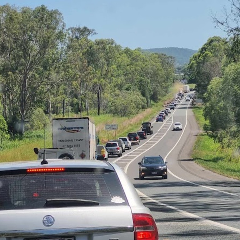 Traffic south of Tiaro. Picture: Supplied