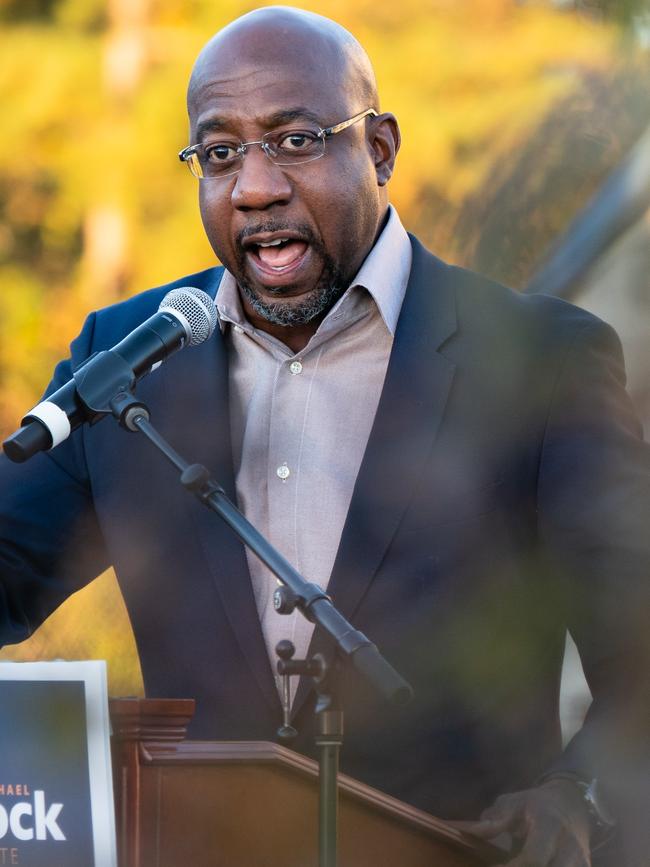 Democratic US Senate candidate Raphael Warnock. Picture: Getty Images