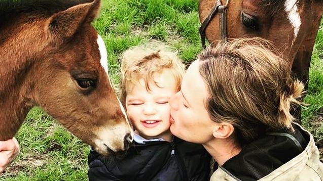 Cumani’s son Harry has grown up around horses. Picture: Instagram