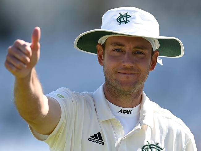 NOTTINGHAM, ENGLAND - MAY 21: Stuart Broad of Nottinghamshire during the LV= Insurance County Championship Division 1 match between Nottinghamshire and Essex at Trent Bridge on May 21, 2023 in Nottingham, England. (Photo by Gareth Copley/Getty Images)