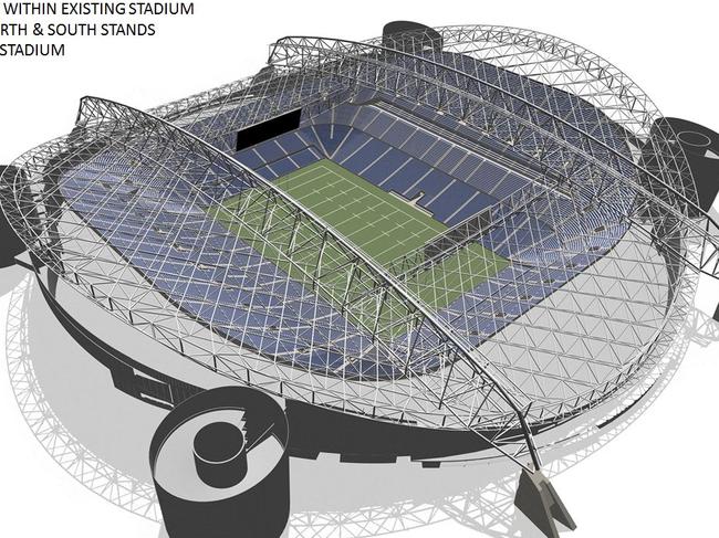 ANZ Stadium redeveloped as a 75,000-seat rectangle.