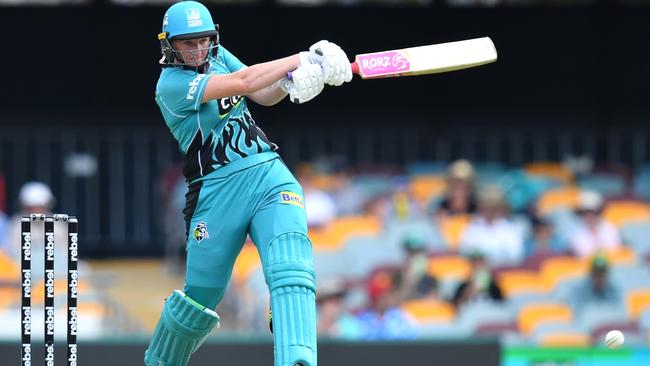 Sammy-Jo Johnson of the Heat in action during the Women's Big Bash League (WBBL) cricket match between the Brisbane Heat and the Melbourne Stars at the Gabba in Brisbane earlier this year.