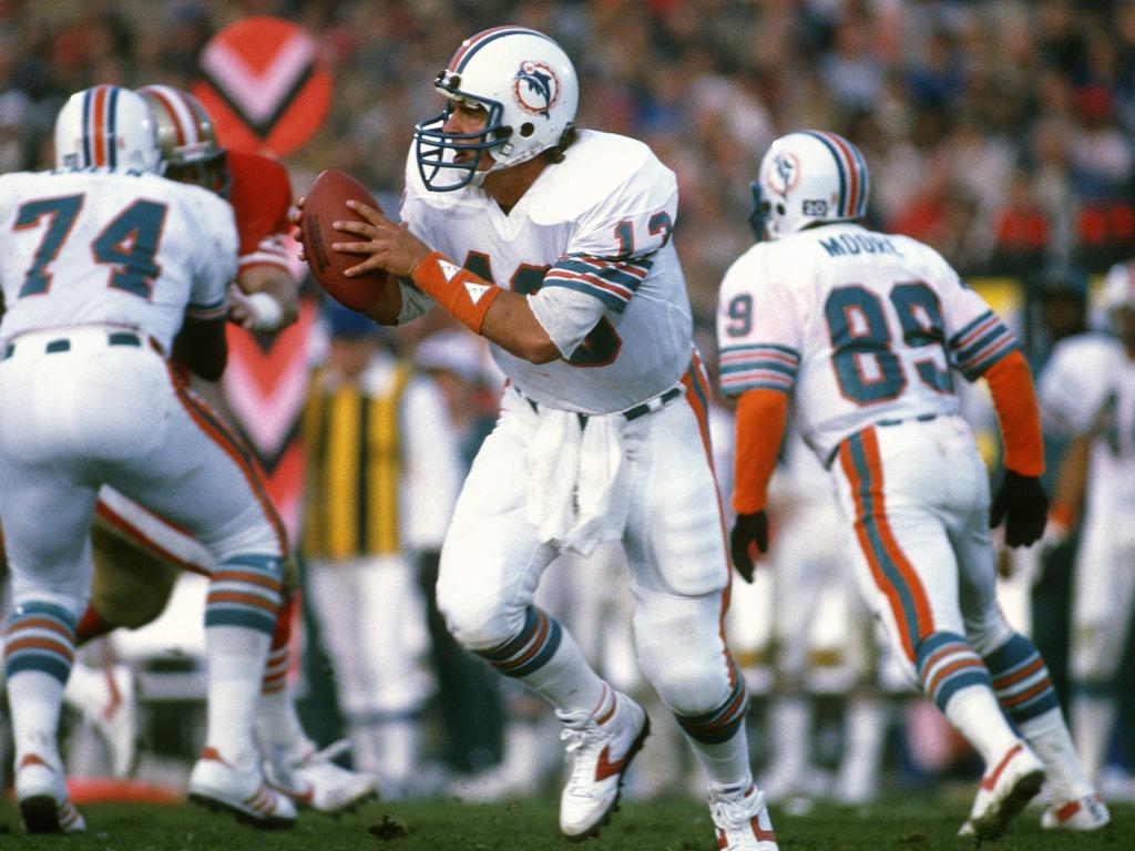 Dan Marino remains the youngest quarterback to start the Super Bowl, at age 23 in 1985. Picture: Focus on Sport/Getty Images