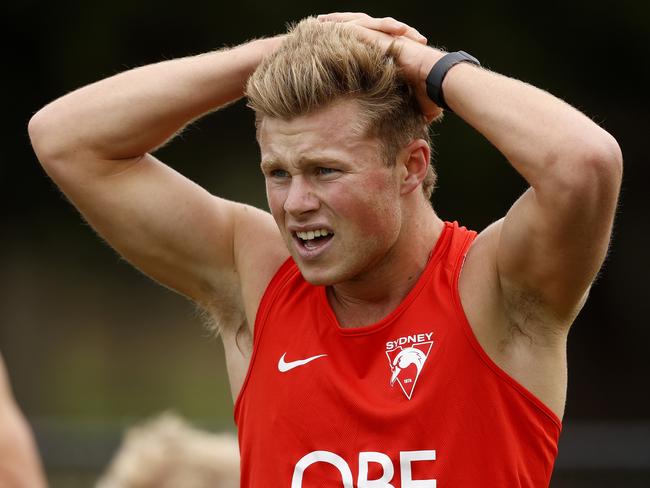 Braeden Campbell’s improvement will be a key to the Swans’ hopes. Picture: Phil Hillyard