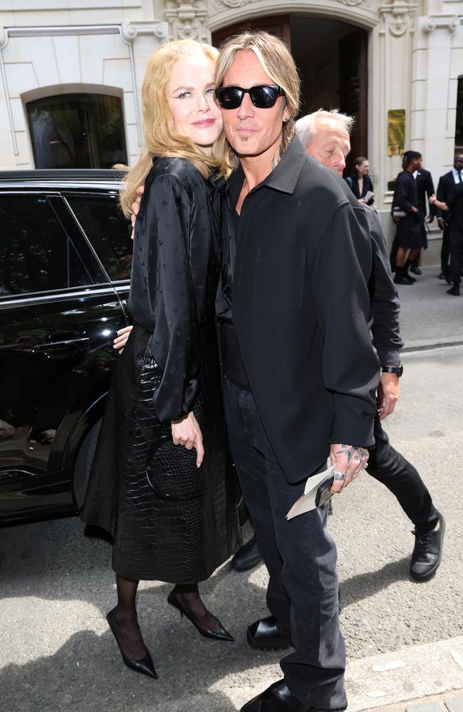 Nicole Kidman and Keith Urban after she walked the Balenciaga show in Paris. Picture: Getty Images For Balenciaga