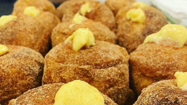 Lil Piggy Mittagong is constantly experimenting with flavours, like these salted caramel custard doughnuts.