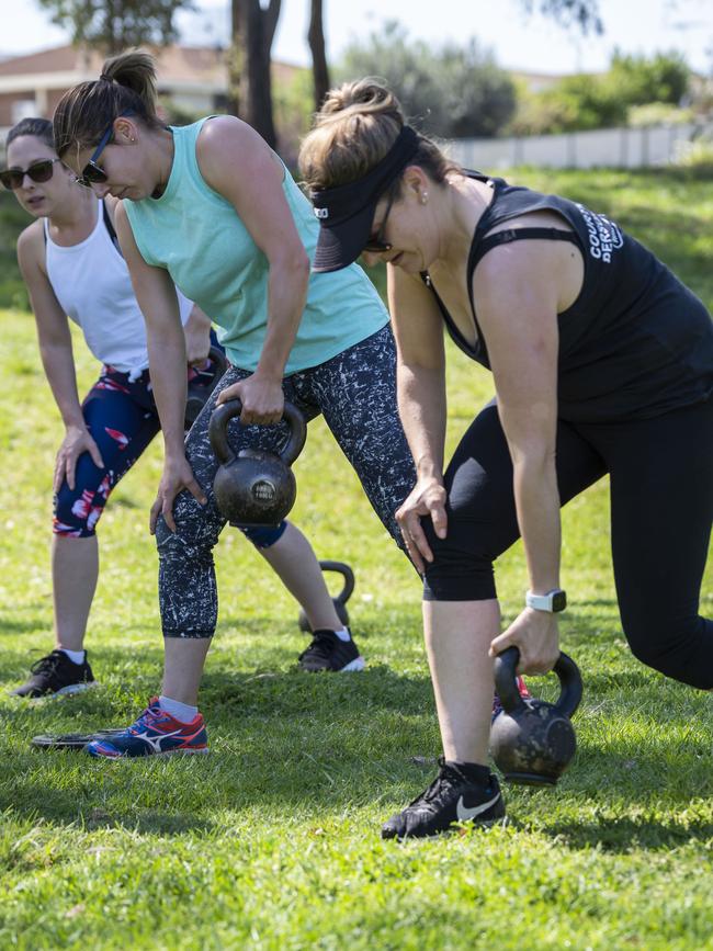 Bootcamps are back for up to 10 people outdoors. Picture: AAP