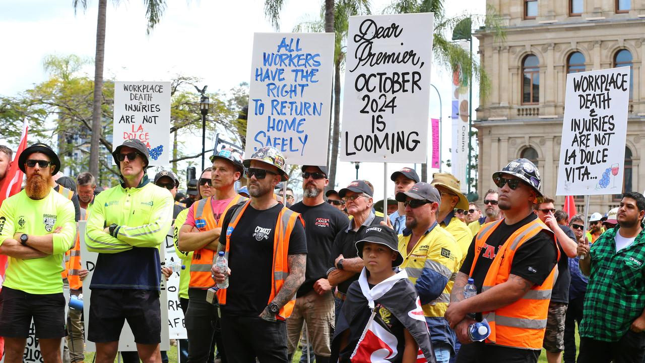 The CFMEU is threatening rolling protests ahead of the October 2024 election. Picture: David Clark