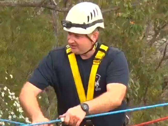 Video grab via 9News. Peter Stone an off-duty police officer died saving his 14-year-old son from a rip near Narooma on the NSW south coast, Picture: 9News