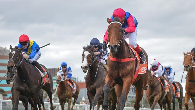 Hai Sun was an upset winner of race two after sneaking into the field. Picture: Racing Photos via Getty Images