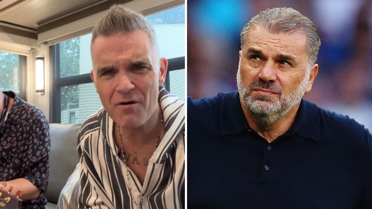 Robbie Williams belted out a brilliant tribute to Ange Postecoglou.