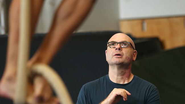 Circa artistic director Yaron Lifschitz drilling his troupe. Picture: Lyndon Mechielsen/The Australian