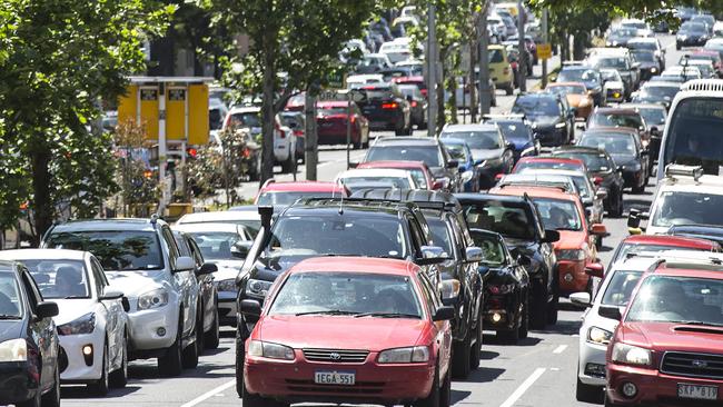 Scenes like this gridlock on Punt Rd will be more familiar in coming years. Picture: Sarah Matray