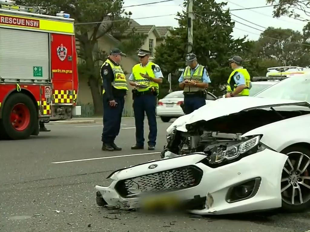 The patrol car Senior Constable Harry Thomas Little was driving on September 5, 2018. Picture: 9 News