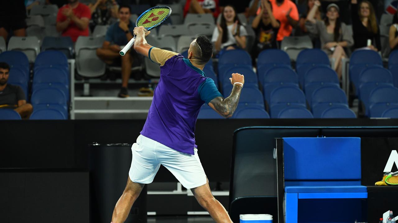 Australia's Nick Kyrgios, on the brink of oblivion, somehow sent his match to a fifth set. And won.