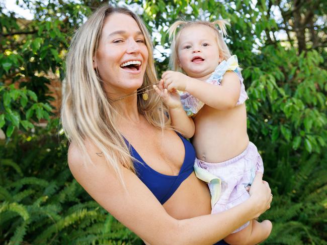 Ellidy Pullin with daughter Minnie. Picture: Max Mason-Hubers