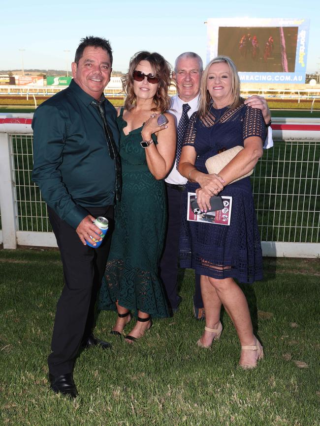 MELBOURNE, AUSTRALIA - MARCH 15 2024 John, Melanie, Kevin and Sandra attend the 2024 Pakenham Cup Picture: Brendan Beckett