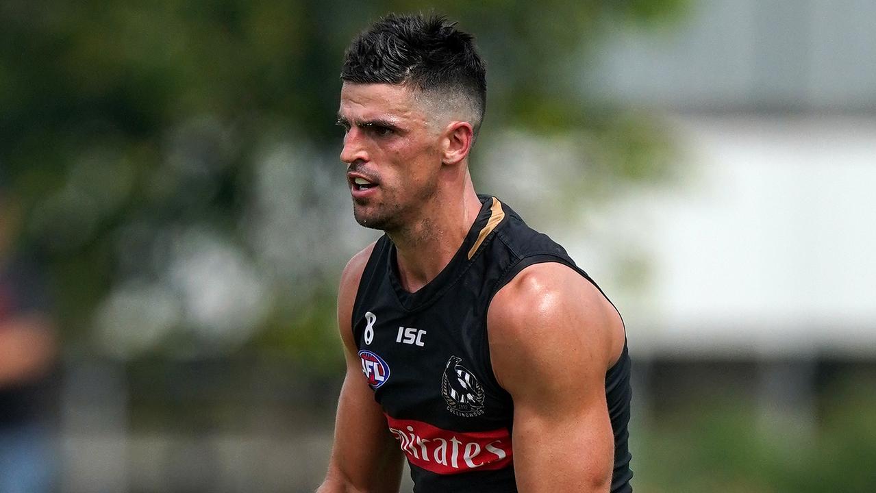 Scott Pendlebury of the Magpies has opened up about his COVID-19 test. Picture: Sean Garnsworthy