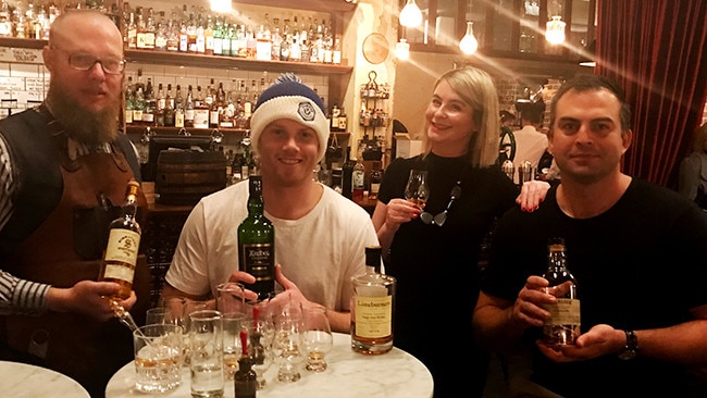 Geoff Fewell, head of whisky for the Speakeasy Group with Adam Cooney, Laura Hay and Brian Lake.