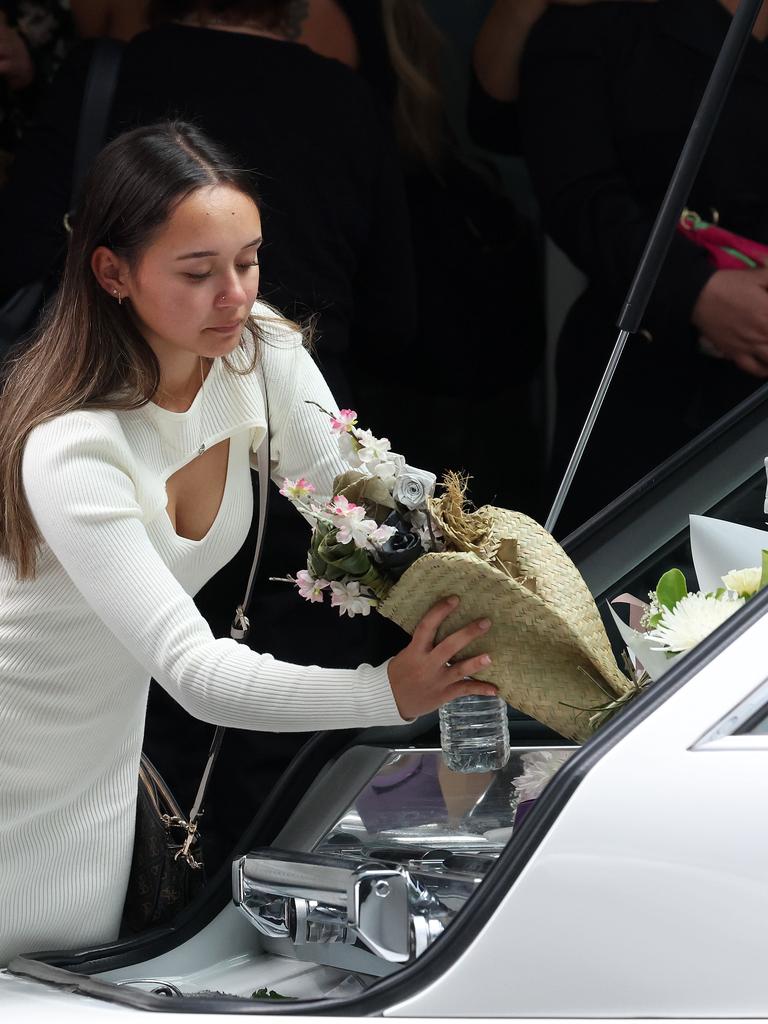 Family friends paid tribute to Ms Cameron at a funeral service in Brisbane on Thursday. Picture: Liam Kidston