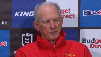 Wayne Bennett wasn't happy. Photo: Fox Sports