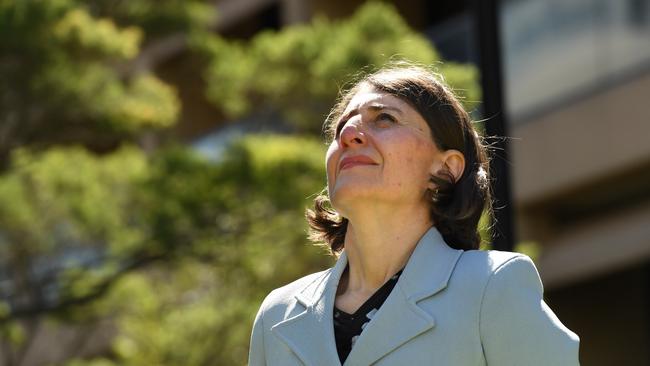 NSW Premier Gladys Berejiklian entered this government with a majority and now relies on members who are facing investigations to hold onto power. NCA NewsWire / Jeremy Piper