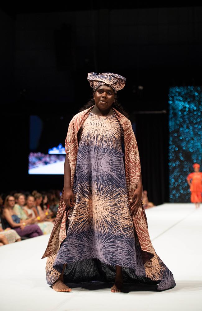 2024 Country to Couture at the Darwin Convention Centre showcases hand-designed First Nations fashion. Picture: Pema Tamang Pakhrin