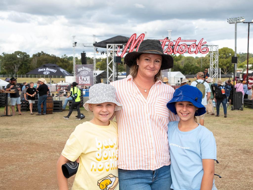 Mackenzie, Sally and Summer Jolly at Meatstock - Music, Barbecue and Camping Festival at Toowoomba Showgrounds.Friday March 8, 2024 Picture: Bev Lacey