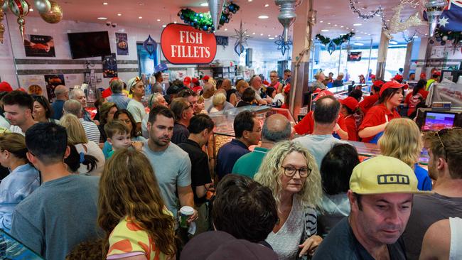 Western Sydney local Simon Boudaher said going to the Sydney Fish Market was a yearly tradition for his family. Picture: Justin Lloyd