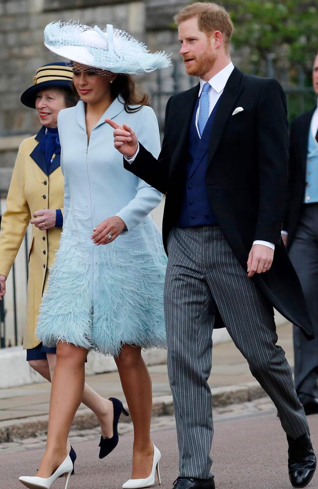 Lady Frederick Windsor with Prince Harry. Picture: Frank Augstein / POOL / AFP