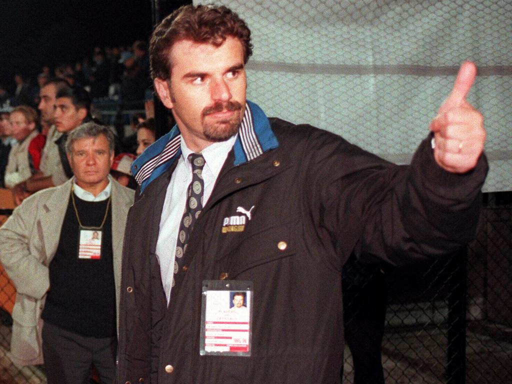 Ange Postecoglou at the beginning of his coaching journey with South Melbourne in 1996. Picture: Supplied