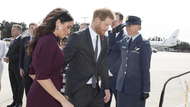 Prince Harry and Meghan Markle, shown in Sydney in 2018, could soon be travelling to the UK. Picture: Jessica Hromas/Fairfax Media