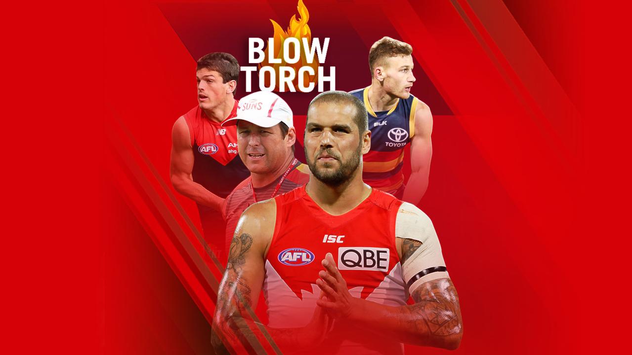 The Blowtorch: Angus Brayshaw, Stuart Dew, Lance Franklin and Rory Laird.