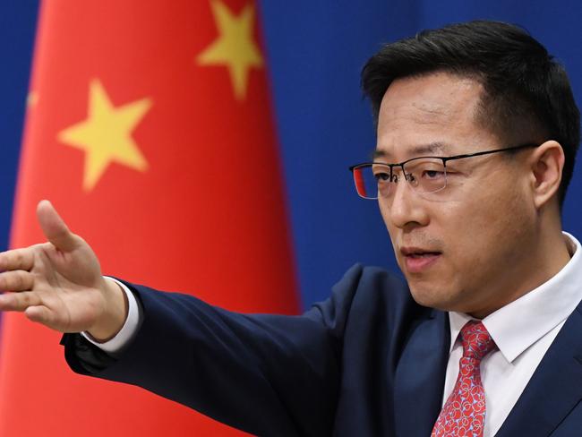 Chinese Foreign Ministry spokesman Zhao Lijian says a sound and stable China-Australia relationship serves the common interests of both countries, but it calls for the joint efforts of both sides. Picture: Greg Baker/AFP