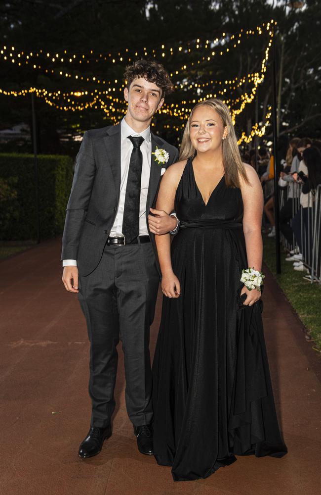 Jack Holdsworth and partner Maeve Greensill at St Mary's College formal at Picnic Point, Friday, March 22, 2024. Picture: Kevin Farmer