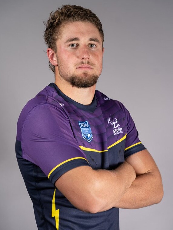 Melbourne Storm player Hudson Brown has been helping Mount Ridley improve as coach. Picture: Melbourne Storm.