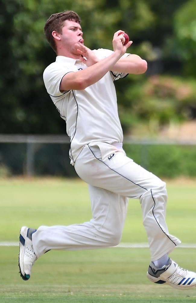 Norths bowler Connor Sully Norths Vs Souths Saturday December 3, 2022. Picture, John Gass