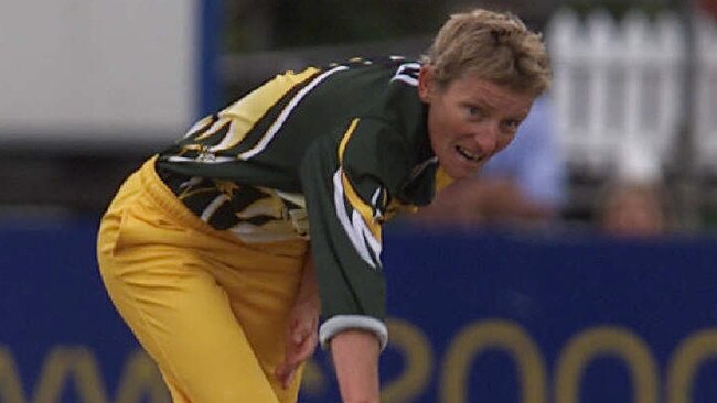 Cathryn Fitzpatrick in action during the 2000 Women’s World Cup final. Picture: Mark Evans