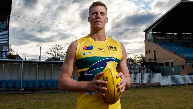 Eagles footballer Jack Hayes at Woodville Oval. Picture Matt Turner.