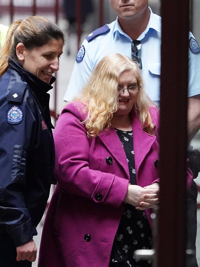 Christine Lyons arrives at the Supreme Court of Victoria in Melbourne on Wednesday, August 15, 2018. Picture: (AAP Image/Stefan Postles)