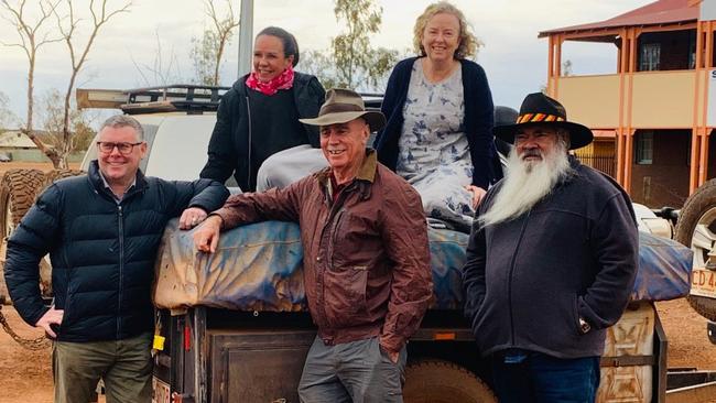 Labor MPs Murray Watt, Linda Burney, Warren Snowdon, Sharon Claydon and Patrick Dodson on their indigenous road trip. Picture: supplied